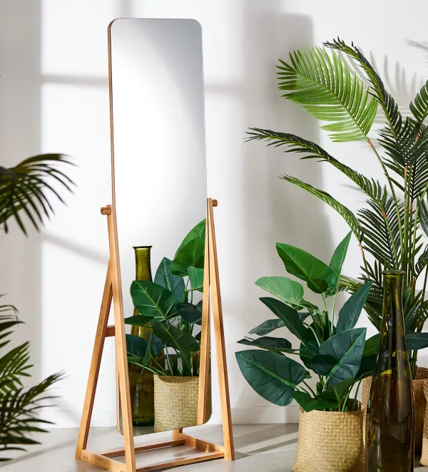 Bamboo Espelho De Corpo Castanho>CASA Best Sale